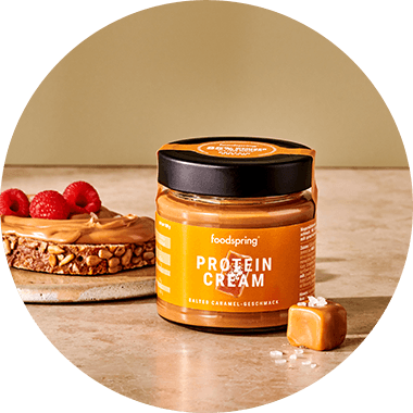 Crema proteica al caramello salato